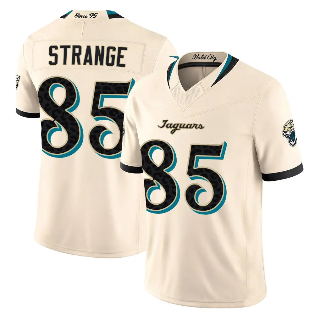 J.Jaguars #85 Brenton Strange Player Natural Limited 2026 Rivalries Collection Game Ddoa Stitched Jerseys