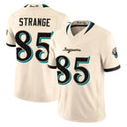 J.Jaguars #85 Brenton Strange Player Natural Limited 2026 Rivalries Collection Game Ddoa Stitched Jerseys