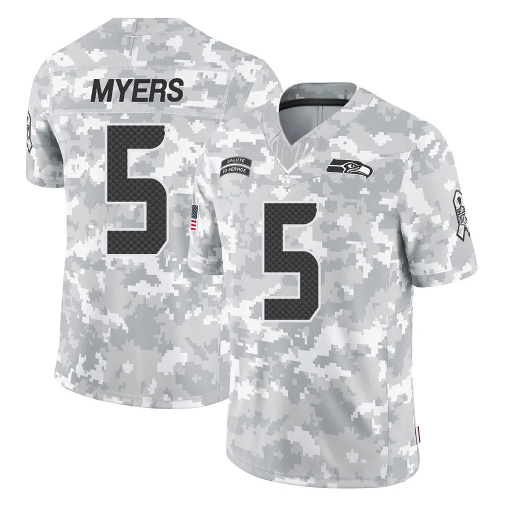 S.Seahawks #5 Jason Myers Player Arctic Camo Limited Salute To Service Home Game Ddoa Stitched Jerseys