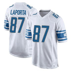 D.Lions #87 Sam LaPorta Player White Home Game Ddoa Stitched Jerseys