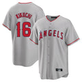 LA.Angels #16 Yusei Kikuchi Player Gray Home Game Ddoa Stitched Jerseys