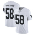 LV.Raiders #58 Jackson Powers-Johnson Player White Limited Vapor Untouchable Home Game Ddoa Stitched Jerseys
