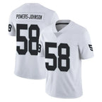 LV.Raiders #58 Jackson Powers-Johnson Player White Limited Vapor Untouchable Home Game Ddoa Stitched Jerseys