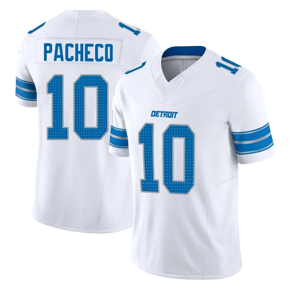 D.Lions #10 Isiah Pacheco Player White Limited Vapor F.U.S.E. Alternate Home Game Ddoa Stitched Jerseys