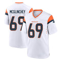 D.Broncos #69 Mike McGlinchey Player White Home Game Ddoa Stitched Jerseys