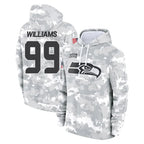 S.Seahawks #99 Leonard Williams Player Arctic Camo Limited Salute to Service Pullover Hoodies Game Ddoa Stitched Jerseys