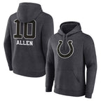 IN.Colts #10 Keenan Allen Player Charcoal Pullover Hoodies Limited Game Ddoa Stitched Jerseys