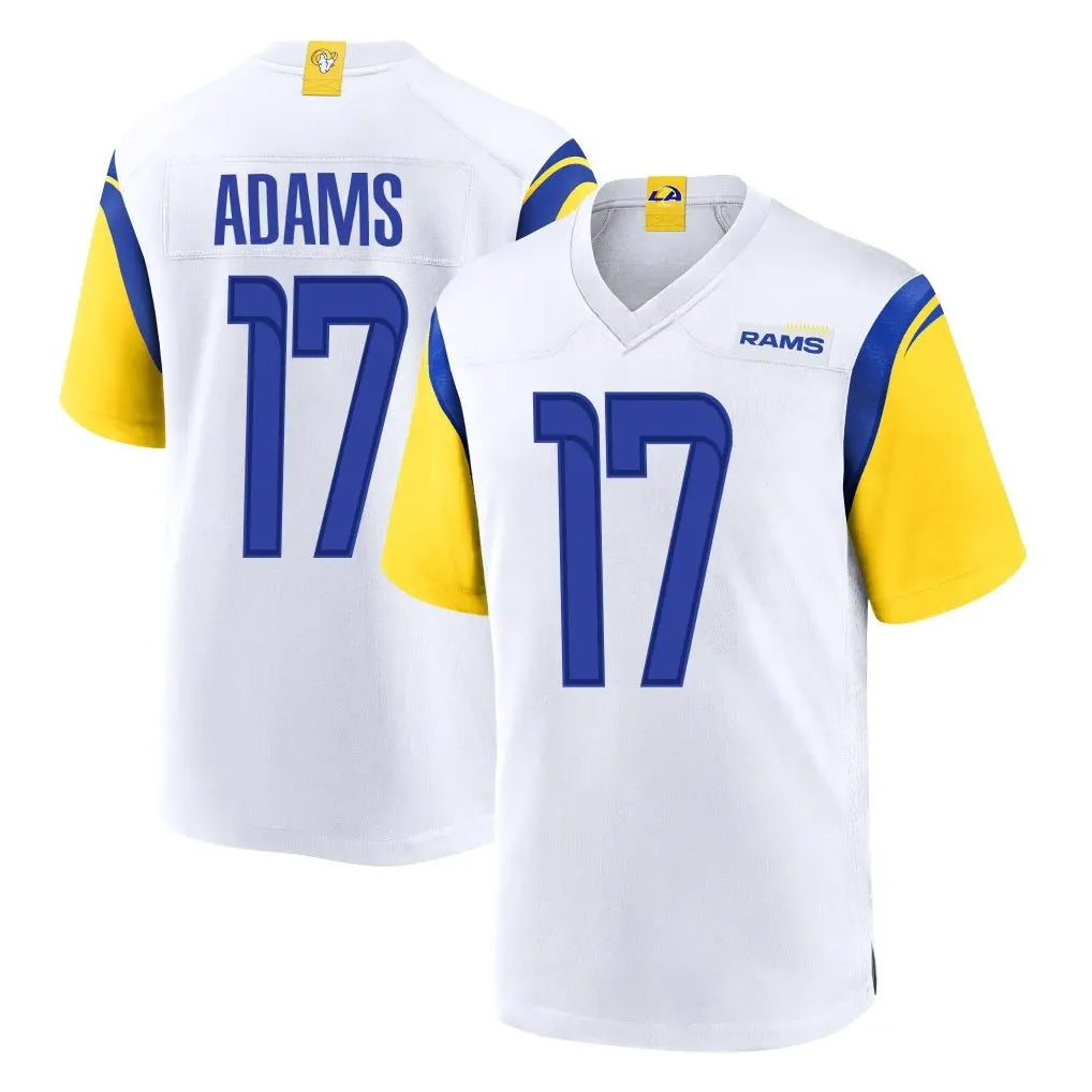 LA.Rams #17 Davante Adams Player White Home Game Ddoa Stitched Jerseys