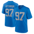D.Lions #97 Aidan Hutchinson Player Blue Limited Throwback Vapor Untouchable Ddoa Stitched Jerseys