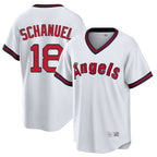 LA.Angels #18 Nolan Schanuel Player White T-shirt Home Game Ddoa Stitched Jerseys