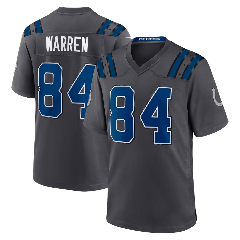IN.Colts #84 Tyler Warren Player Anthracite 2026 Rivalries Collection Home Game Ddoa Stitched Jerseys