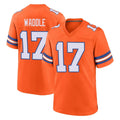 D.Broncos #17 Jaylen Waddle Player Orange Alternate Collection Throwback Game Ddoa Stitched Jerseys