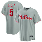P.Phillies #5 Bryson Stott Player Gray Home Game Ddoa Stitched Jerseys
