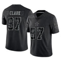 D.Cowboys #97 Kenny Clark Player Black Limited Reflective Home Game Ddoa Stitched Jerseys
