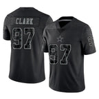 D.Cowboys #97 Kenny Clark Player Black Limited Reflective Home Game Ddoa Stitched Jerseys