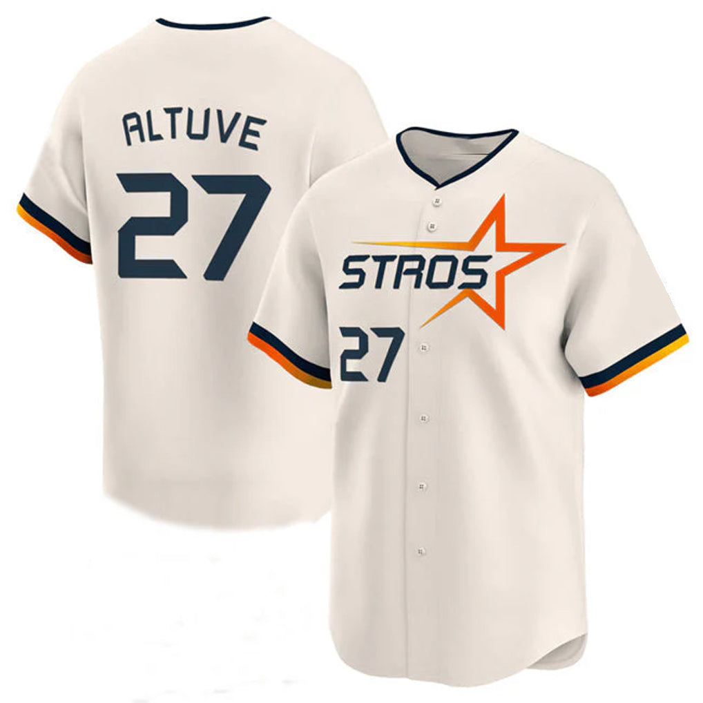 H.Astros #27 Jose Altuve Player Cream City Connect Limited Home Ddoa Stitched Jerseys