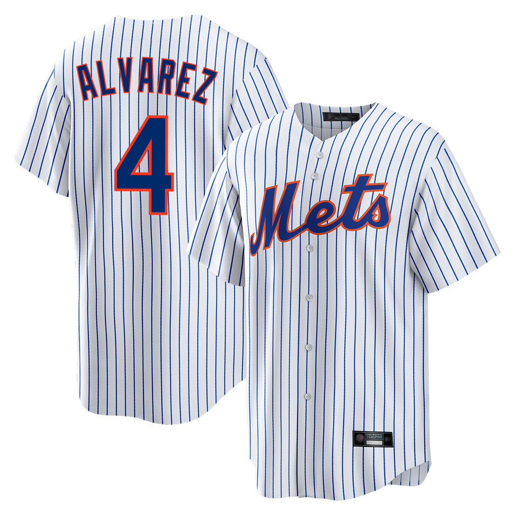NY.Mets #4 Francisco Alvarez Player White Home Game Ddoa Stitched Jerseys