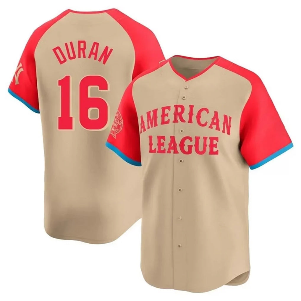 B.Red Sox #16 Jarren Duran Player Cream All-Star Short-Sleeved Home Game Ddoa Stitched Jerseys