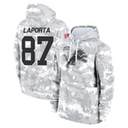 D.Lions #87 Sam LaPorta Player Arctic Camo Salute to Service Hoodies Limited Game Ddoa Stitched Jerseys