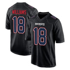 NE.Patriots #18 Kyle Williams Player Carbon Fashion Limited Home Game Ddoa Stitched Jerseys