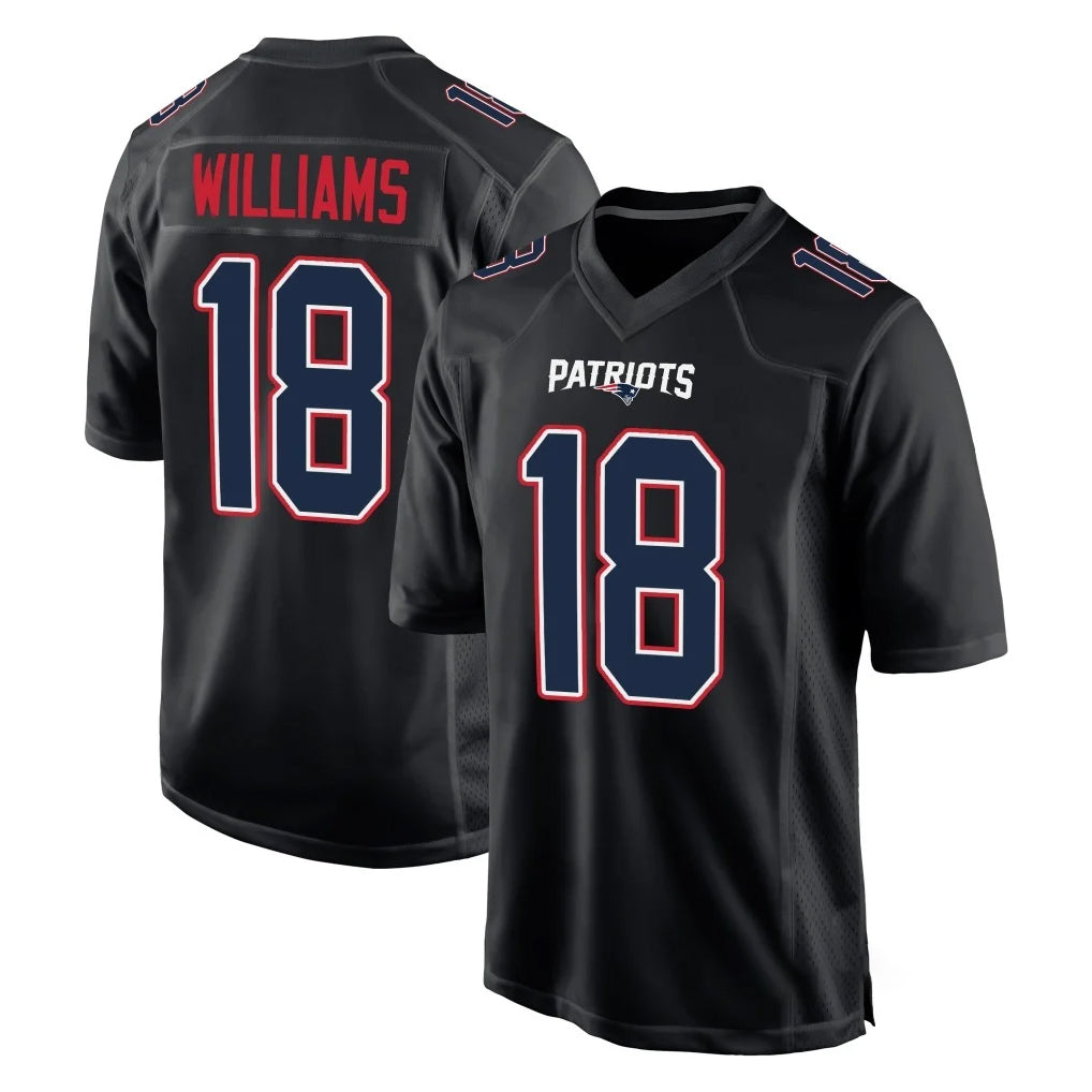 NE.Patriots #18 Kyle Williams Player Carbon Fashion Limited Home Game Ddoa Stitched Jerseys