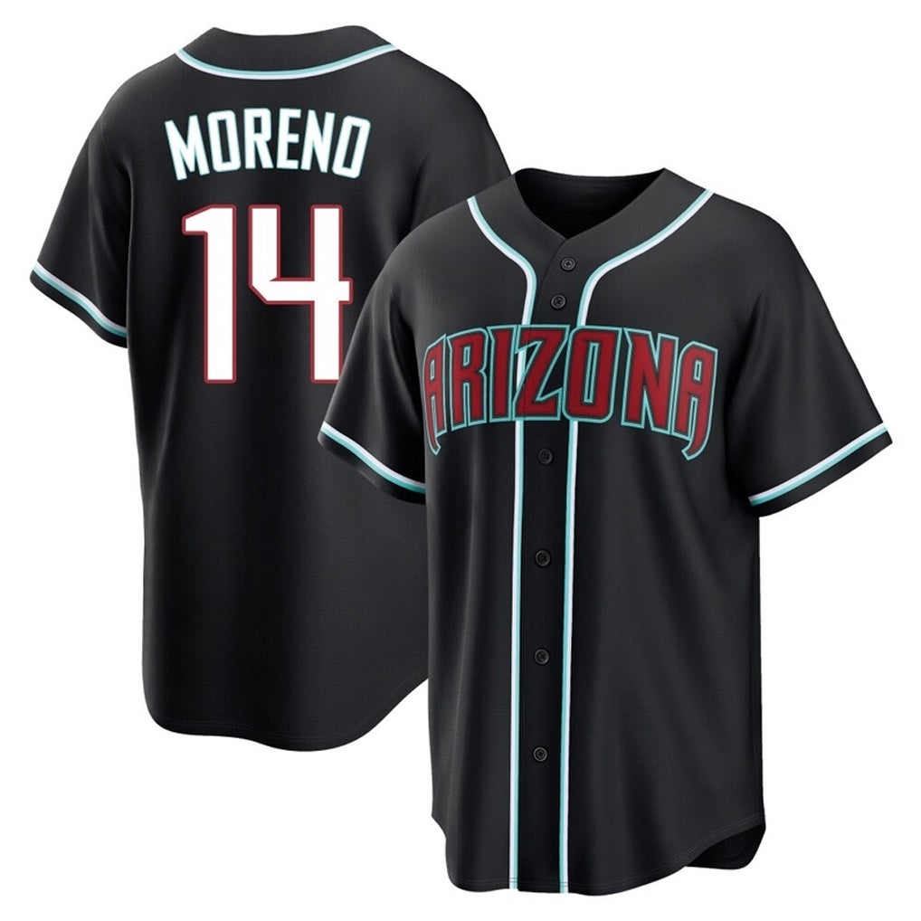 A.Diamondbacks #14 Gabriel Moreno Player Black Home Game Ddoa Stitched Jerseys