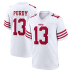 SF.49ers #13 Brock Purdy Player White Game Home Ddoa Stitched Jerseys
