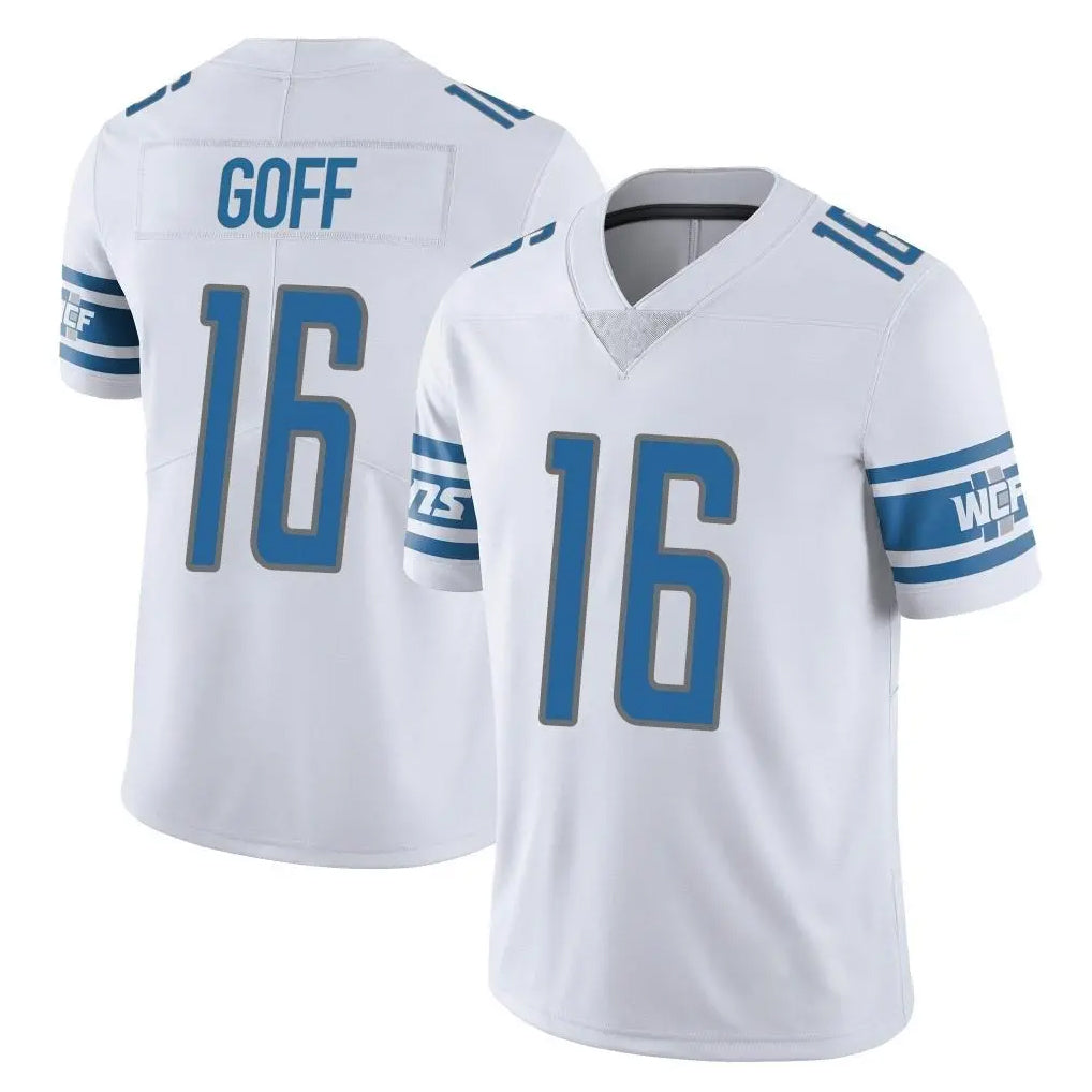 D.Lions #16 Jared Goff Player White Limited Vapor Untouchable Home Game Ddoa Stitched Jerseys