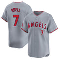LA.Angels #7 Jo Adell Player Gray Home Limited Ddoa Stitched Jerseys