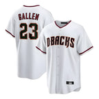 A.Diamondbacks #23 Zac Gallen Player White Home Game Ddoa Stitched Jerseys