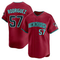A.Diamondbacks #57 Eduardo Rodriguez Player Red Limited Home Game Ddoa Stitched Jerseys