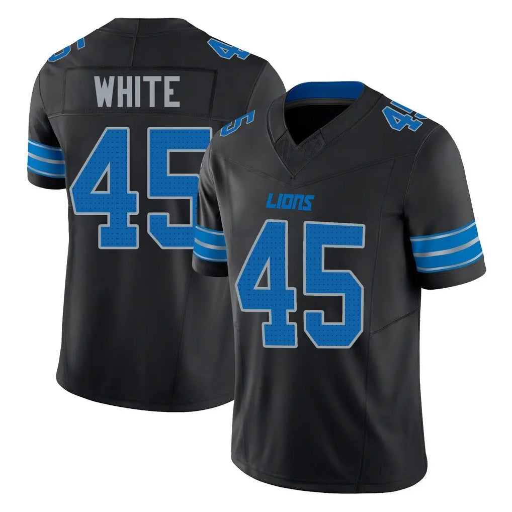 D.Lions #45 Devin White Player Black Alternate Vapor F.U.S.E. Limited Home Game Ddoa Stitched Jerseys