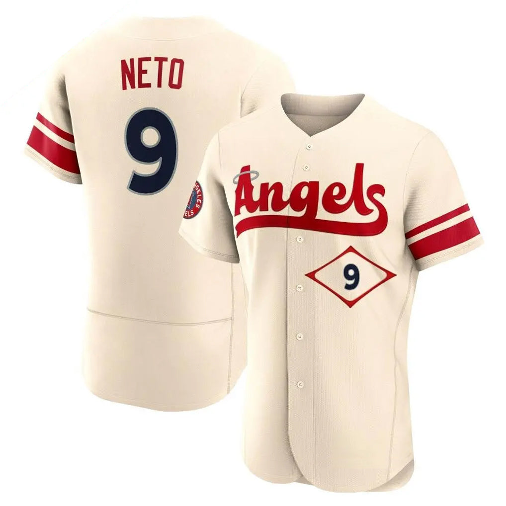 LA.Angels #9 Zach Neto Player Cream City Connect Limited ELite Home Ddoa Stitched Jerseys