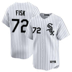 C.White Sox #72 Carlton Fisk Player White Stripe Limited Home Ddoa Stitched Jerseys