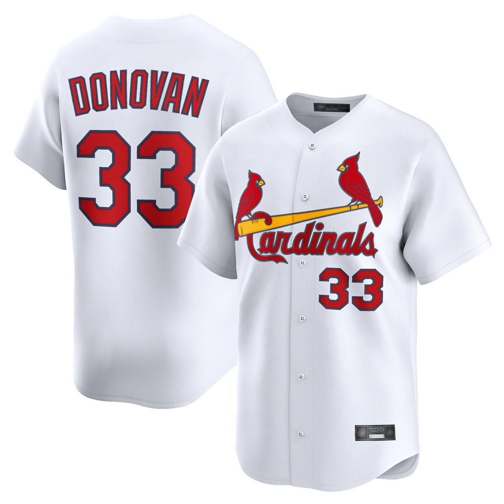 St. Louis Cardinals #33 Brendan Donovan Player White Home Limited Ddoa Stitched Jerseys