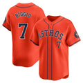 H.Astros #7 Craig Biggio Player Orange Home Limited Ddoa Stitched Jerseys