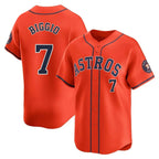 H.Astros #7 Craig Biggio Player Orange Home Limited Ddoa Stitched Jerseys