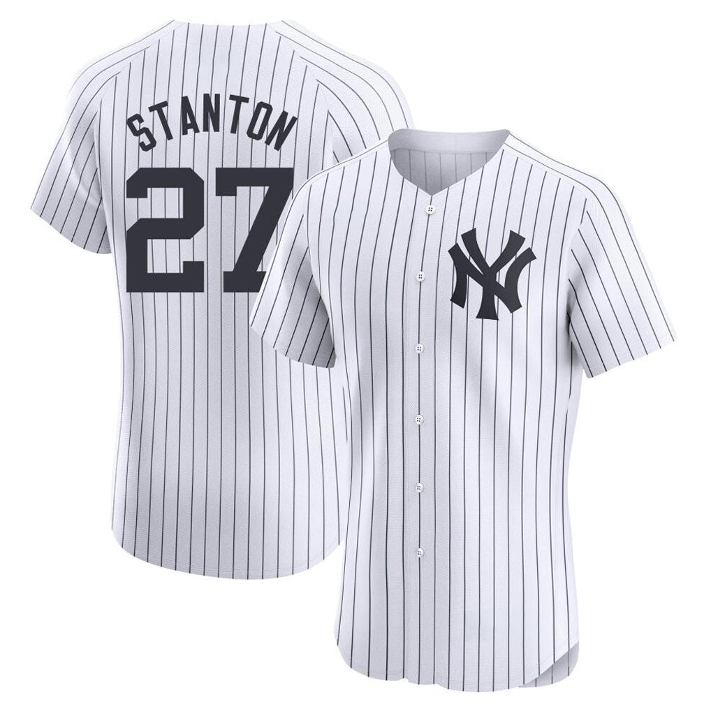 NY.Yankees #27 Giancarlo Stanton Player White Limited Elite Home Ddoa Stitched Jerseys