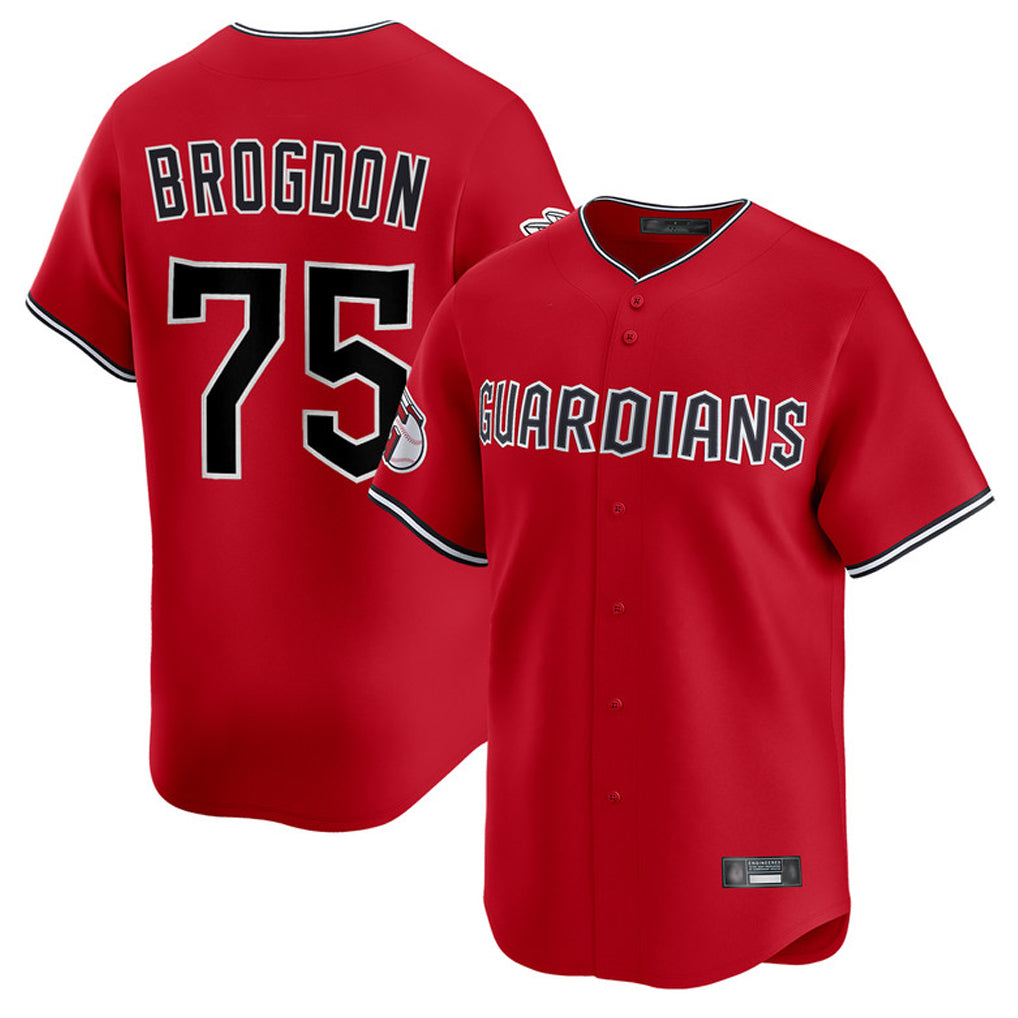 C.Guardians #75 Connor Brogdon Player Red Limited Home Ddoa Stitched Jerseys