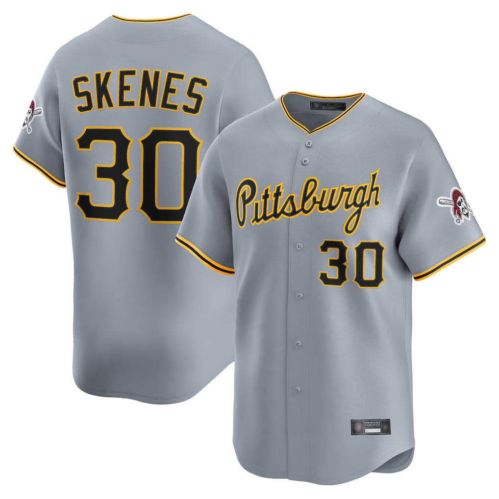 P.Pirates #30 Paul Skenes Player Gray Road Home Limited Ddoa Stitched Jerseys