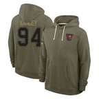 TB.Buccaneers #94 Calijah Kancey Player Olive Salute to Service Pullover Hoodies Limited Ddoa Stitched Jerseys