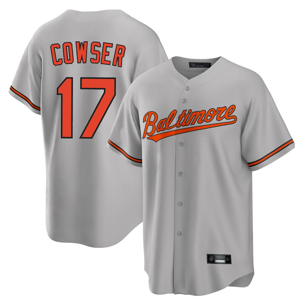 B.Orioles #17 Colton Cowser Player Gray Home Game Ddoa Stitched Jerseys