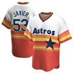 H.Astros #53 Cristian Javier Player Rainbow Cooperstown Collection T-shirt Ddoa Stitched Jerseys