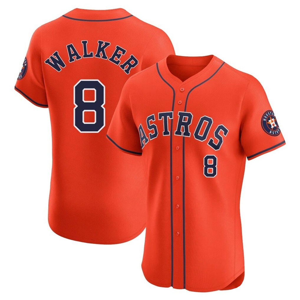 H.Astros #8 Christian Walker Player Orange Home Limited Elite Ddoa Stitched Jerseys