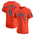 H.Astros #8 Christian Walker Player Orange Home Limited Elite Ddoa Stitched Jerseys