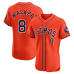 H.Astros #8 Christian Walker Player Orange Home Limited Elite Ddoa Stitched Jerseys