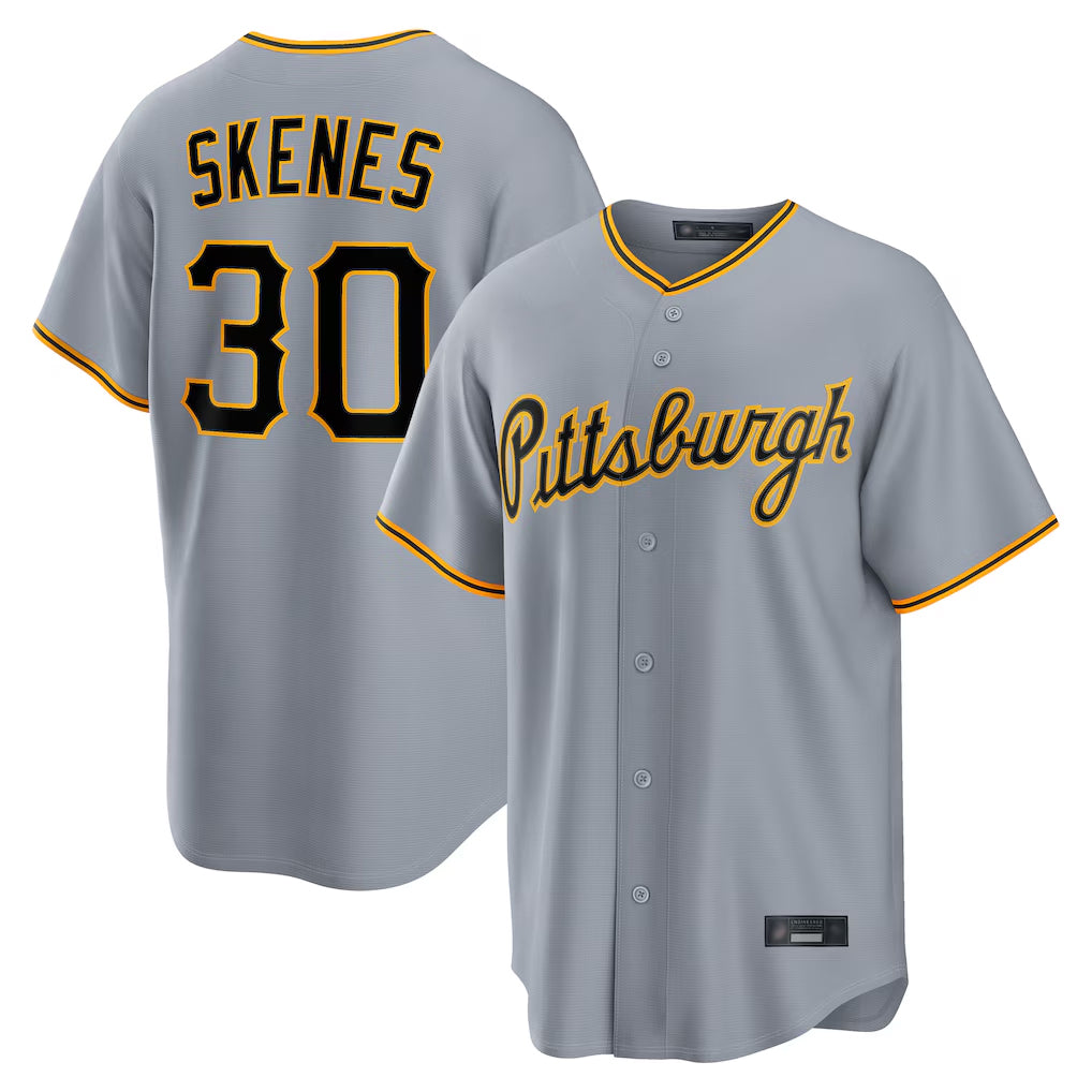 P.Pirates #30 Paul Skenes Player Gray Road Home Game Ddoa Stitched Jerseys
