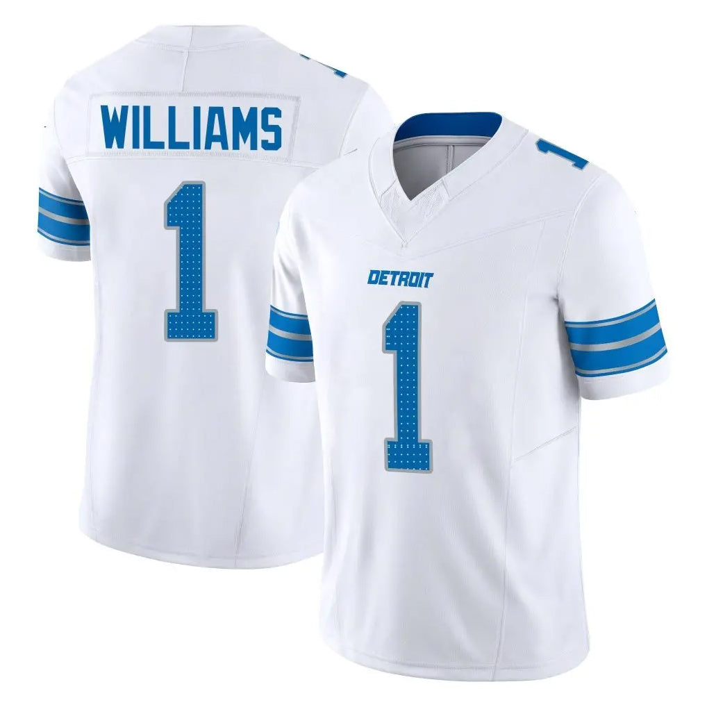 D.Lions #1 Jameson Williams Player White Limited Vapor F.U.S.E. Alternate Home Game Ddoa Stitched Jerseys
