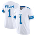 D.Lions #1 Jameson Williams Player White Limited Vapor F.U.S.E. Alternate Home Game Ddoa Stitched Jerseys
