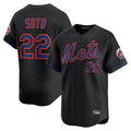 NY.Mets #22 Juan Soto Player Black Alternate Home Limited Ddoa Stitched Jerseys